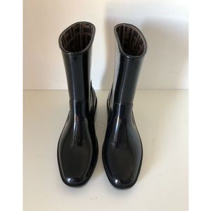 ✨FENDI✨  Low Wedge Rubber Ankle Rain Boot
